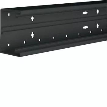 Hager BR6510019011 parte inferior de canaleta de cables Tehalit BR, PVC, negro grafito, 80 mm, bloqueo frontal, 2 m