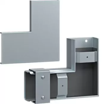 Hager FWK-Plus ángulo plano 60x100 mm acero galvanizado en caliente para bandejas de cables de protección contra incendios FWKP601005VERZ