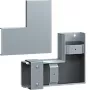 Hager FWK-Plus ángulo plano 60x100 mm acero galvanizado en caliente para bandejas de cables de protección contra incendios FWKP601005VERZ
