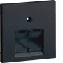 Hager placa central GZUAE2A9011 UAE 2 tomas negro grafito - placa central - negra