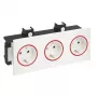 Rehau SIGNA IN BRK 3STD enchufe triple, blanco puro/rojo (6121036)