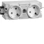 HAGER GS20109016 toma de corriente 2 tomas perfil C 45° blanco tráfico
