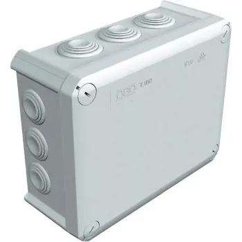 OBO Bettermann caja de derivación de cables T 160, 8 entradas, IP66, gris 2007093