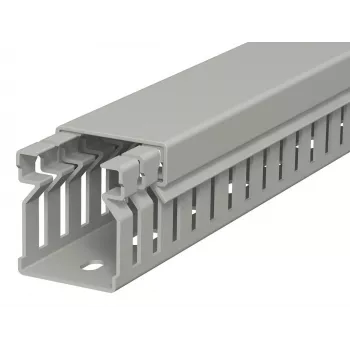 OBO Bettermann LK4 30025 canal de cableado, ranurado, 30x25 mm, 2 m, gris 6178005