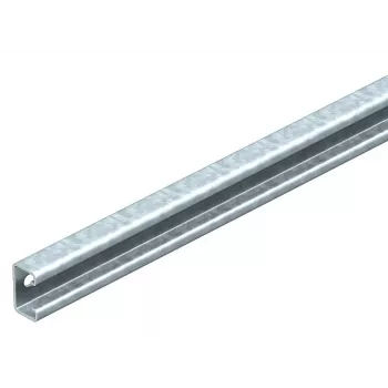 OBO Bettermann perfil en C serie MS carril de montaje 40x22 mm, acero galvanizado en caliente, 4920 mm de longitud, ranurado 6007244