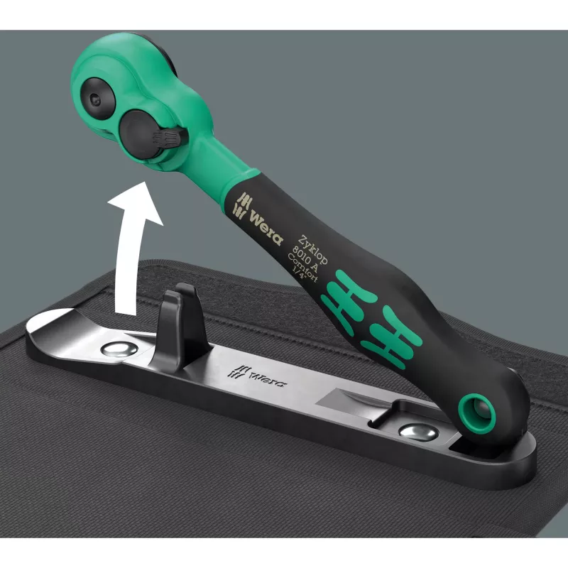 Wera 8100 SA 13 Zyklop Speed cabezal de carraca 1/4 pulgadas accionamiento, 152 mm, cromo-vanadio 05004022001