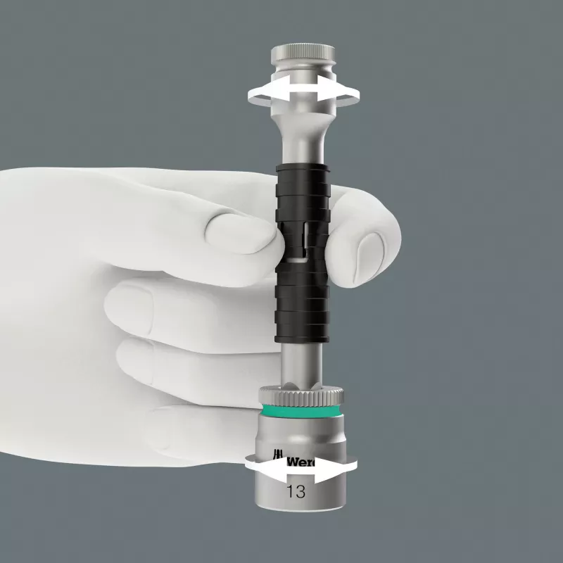 Wera 8100 SA 13 Zyklop Speed cabezal de carraca 1/4 pulgadas accionamiento, 152 mm, cromo-vanadio 05004022001