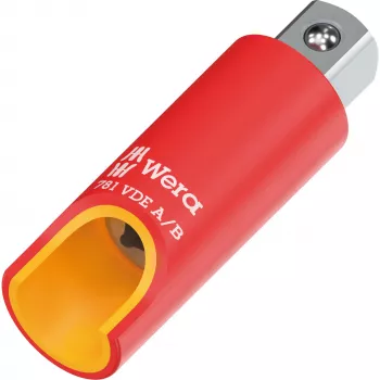 Wera 781 A/B adaptador de vaso aislado VDE 1/4 pulgadas accionamiento cuadrado con bloqueo mecánico 05024690001