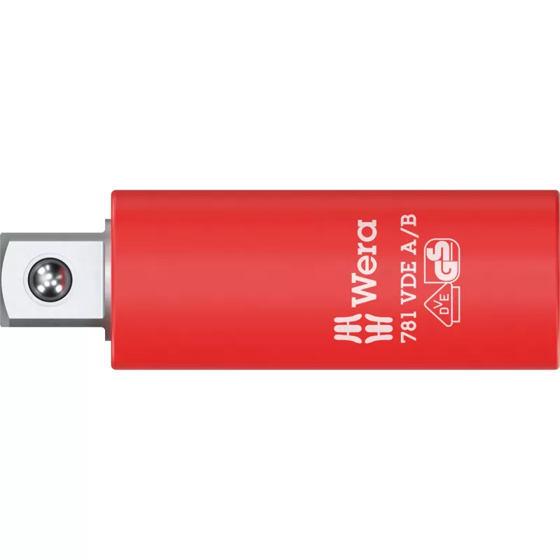 Wera 781 A/B adaptador de vaso aislado VDE 1/4 pulgadas accionamiento cuadrado con bloqueo mecánico 05024690001