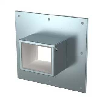 OBO BETTERMANN PLM WC 0810 FS collarín de conexión a pared, 3 y 4 lados, acero galvanizado, 80x100 mm 7218126