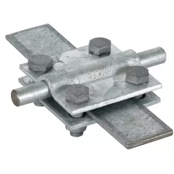 DEHN conector cruzado St/tZn para conductores redondos de 8-10 mm y planos de 30 mm 318201