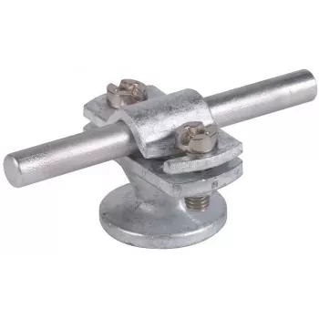 DEHN 275110 soporte de conductor con collarín de cubierta para alambres redondos 8-10 mm, gris claro
