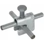 Borna de soporte universal DEHN VK A UNI ST para conductor redondo, acero inoxidable 308025