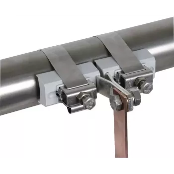 Abrazadera de tubo con cinta DEHN 540803 con tornillo de conexión M10