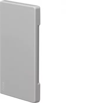Tapa terminal con cubierta de corte libre de halógenos Hager BR 65x130 mm, gris claro BR6513067035