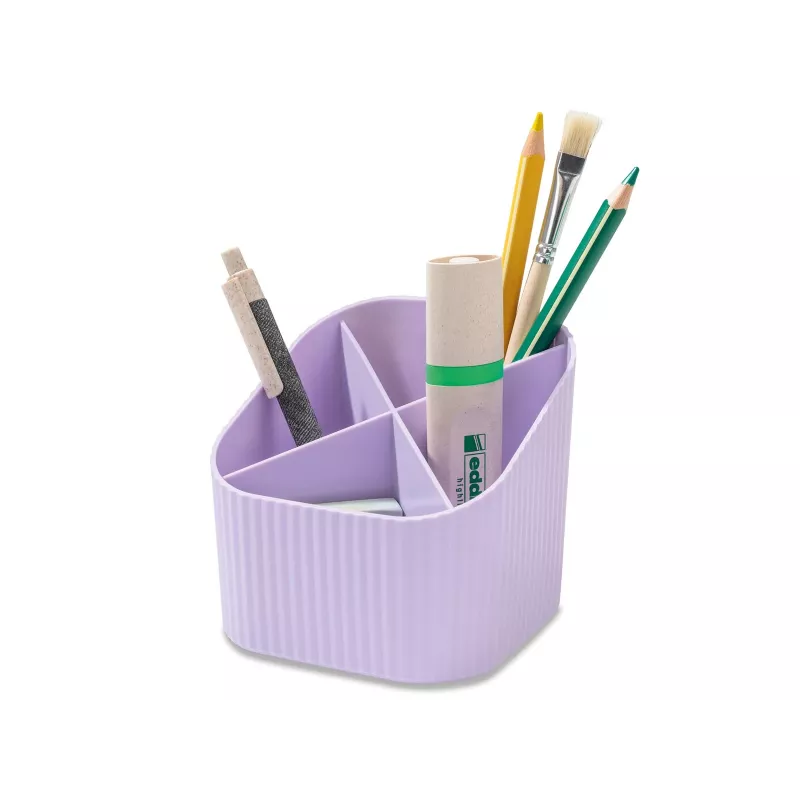 Portalápices HAN X-LOOP violeta pastel plástico 4 compartimentos 11,1 x 11,1 x 10,5 cm (17238-887D)