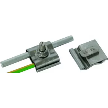 Borna de puesta a tierra universal DEHN M8 para Rd 8-10 mm y conductor de 4-50 mm², acero inoxidable (540250)