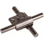 DEHN MV-Klemme borne de conexión multiusos NIRO para conductor redondo Rd 10 / Rd 10, acero inoxidable V2A, tornillo hexagonal, 391059