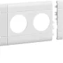 Hager tapa 2 tomas para canal BRH blanco tráfico (RAL 9016) GB100209016