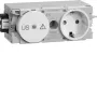 HAGER GS12009016 toma Schuko con protección fina, montaje perfil C, blanco tráfico