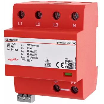 DEHN DSH TNS 255 FM protector combinado Tipo 1+2 para sistemas TN-S (941405)