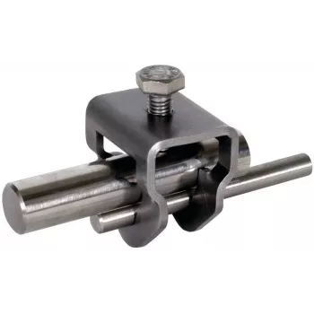 DEHN TE borne de conexión NIRO para barra redonda Ø20 mm y alambre redondo Ø10 mm, acero inoxidable V2A (630129)