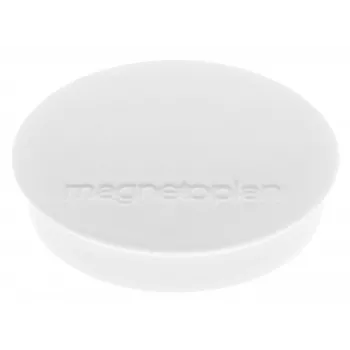 magnetoplan Discofix Imán redondo estándar, blanco, ferrita maciza, fuerza de sujeción 0,7 kg (1664200)