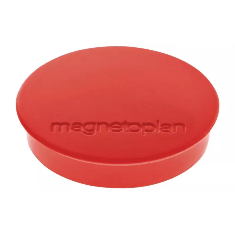 Magnetoplan Discofix Imán redondo estándar, rojo, núcleo macizo de ferrita, 0,7 kg de fuerza de sujeción (1664206)