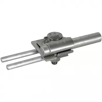 DEHN Abrazadera para varilla pararrayos para varilla de 16 mm y conductor de 8-10 mm, aluminio 380116