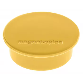Magnetoplan Discofix Imán redondo amarillo, núcleo macizo de ferrita, 2,2 kg de fuerza de sujeción 1662002