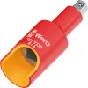 Wera 781 B/A Adaptador aislado VDE, accionamiento cuadrado de 3/8 inch a hexagonal de 1/4 inch, bloqueo mecánico 05024692001
