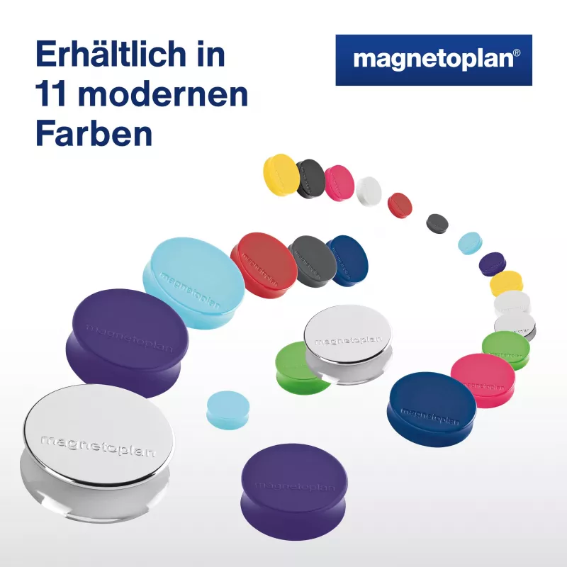 MAGNETOPLAN HOLTZ Imán Ergo Medium 1664018 30mm rosa 10 unidades