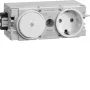 HAGER GS11009016 Toma de corriente Schuko con conmutador, blanco tráfico