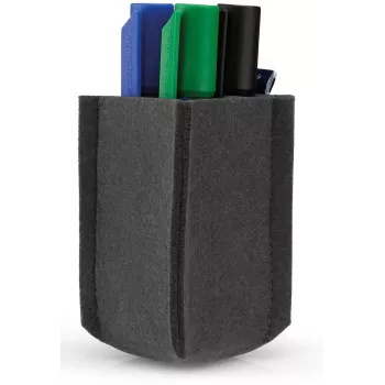 magnetoplan magnetoTray Portalápices pequeño, fieltro gris, 100% PET reciclado, magnético 1227601