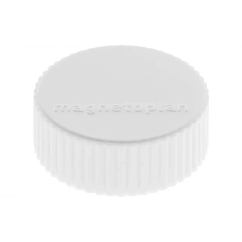 MAGNETOPLAN HOLTZ magnetoplan Discofix Imán redondo Magnum, blanco, ferrita de núcleo macizo, 2,0 kg de fuerza de sujeción, pack de 10 (1660000)