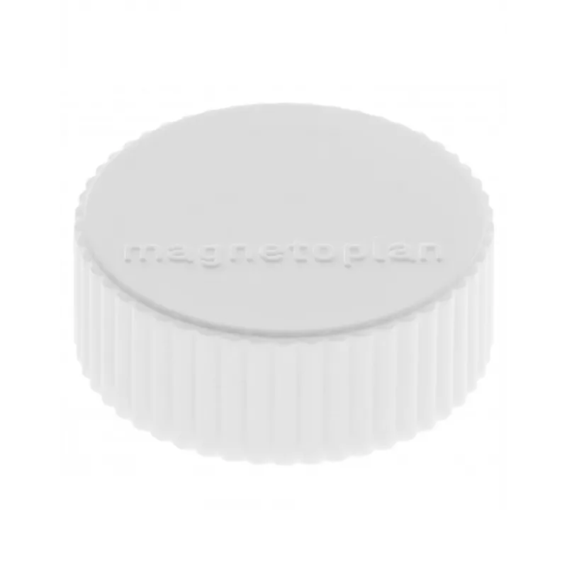 MAGNETOPLAN HOLTZ magnetoplan Discofix Imán redondo Magnum, blanco, ferrita de núcleo macizo, 2,0 kg de fuerza de sujeción, pack de 10 (1660000)