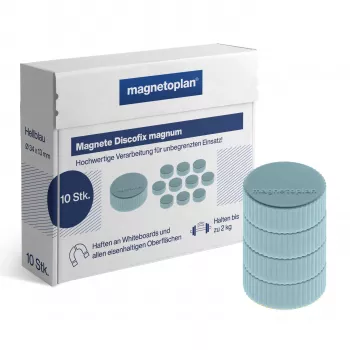MAGNETOPLAN HOLTZ Discofix imán redondo Magnum, azul, ferrita de núcleo macizo, 2,0 kg de fuerza de sujeción (1660003)