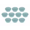MAGNETOPLAN HOLTZ Discofix Imán redondo color azul, ferrita de núcleo macizo, fuerza de sujeción 2,2 kg, pack de 10 (1662003)