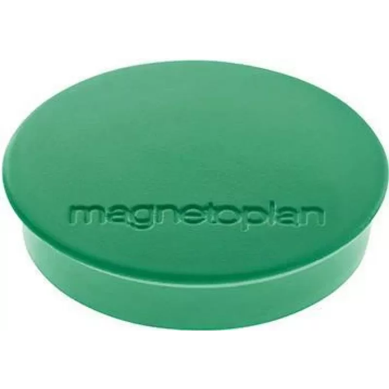 Magnetoplan Discofix Imán redondo Standard, verde con ferrita de núcleo macizo, fuerza de sujeción aprox. 0,7 kg (1664205)