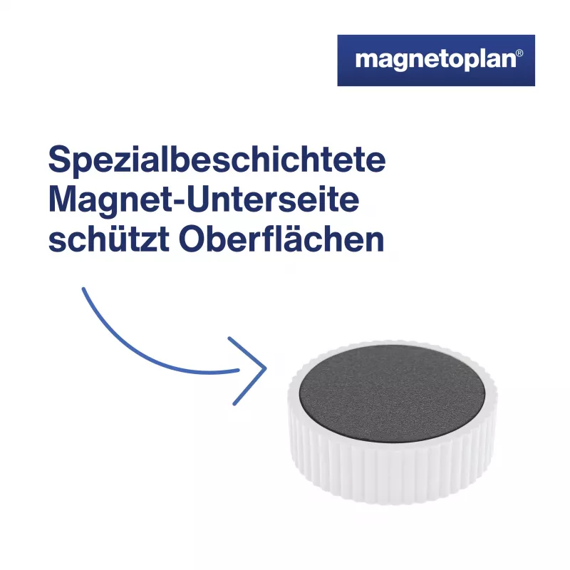 Magnetoplan Discofix Magnum imanes para pizarra blanca surtidos, 34 mm, 10 uds. 1660010
