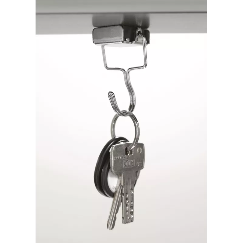 Magnetoplan imán con gancho metálico, plata, 28 x 30 mm, 1,5 kg de fuerza de sujeción, 1 ud. (16667)