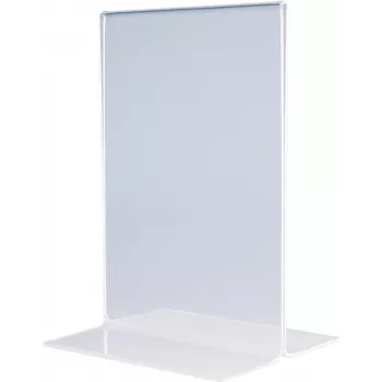 MAGNETOPLAN HOLTZ expositor de mesa de acrílico DIN A3 vertical cristal transparente doble cara 297 x 420 mm (43115)