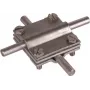 DEHN 314310 conector en cruz con placa intermedia, acero galvanizado en caliente
