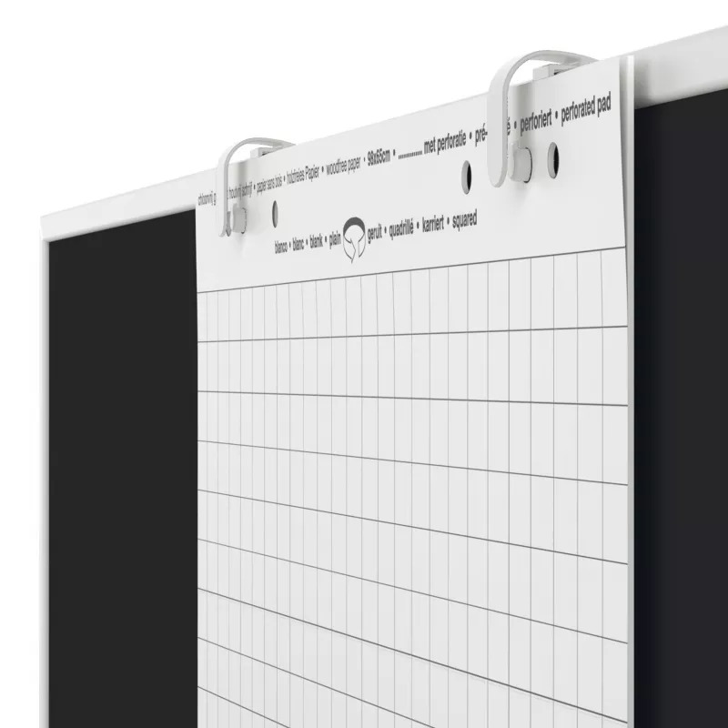 MAGNETOPLAN HOLTZ soporte de rotafolio blanco para pizarras universales, paredes de moderación, pizarras blancas, separadores de ambiente, paredes de comunicación, paredes de presentación (11112200)