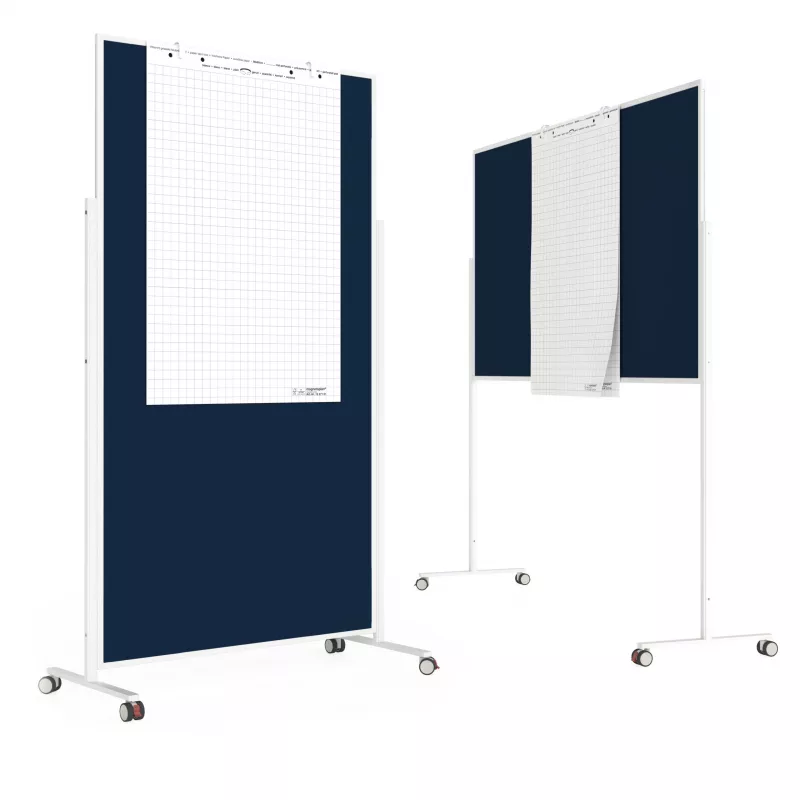 MAGNETOPLAN HOLTZ soporte de rotafolio blanco para pizarras universales, paredes de moderación, pizarras blancas, separadores de ambiente, paredes de comunicación, paredes de presentación (11112200)