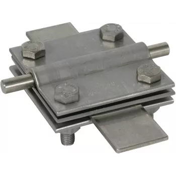 DEHN DEHNcross abrazadera de cruz 319229 acero inoxidable para conductor redondo 7-10 mm