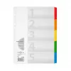 PAGNA A4 registro de 5 partes, pestañas de 5 colores, separadores blancos