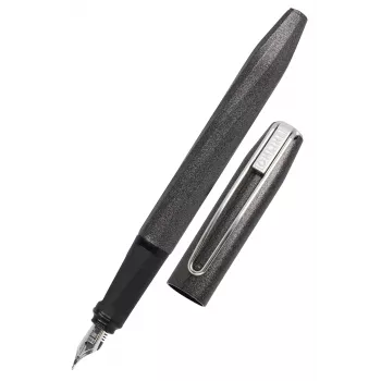 ONLINE Schreibergeräte pluma estilográfica Slope Metallic – negro, plumín mediano 26133/3D