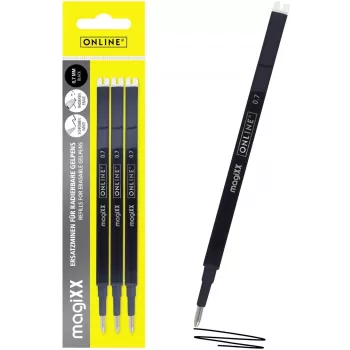 ONLINE magiXX recambio de bolígrafo gel negro 0,7 mm, pack de 3 40161/3