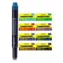 ONLINE cartuchos de tinta universales para pluma estilográfica, 6 colores diferentes (azul rey, negro, marrón, azul noche, violeta, rojo), estándar internacional corto 70057